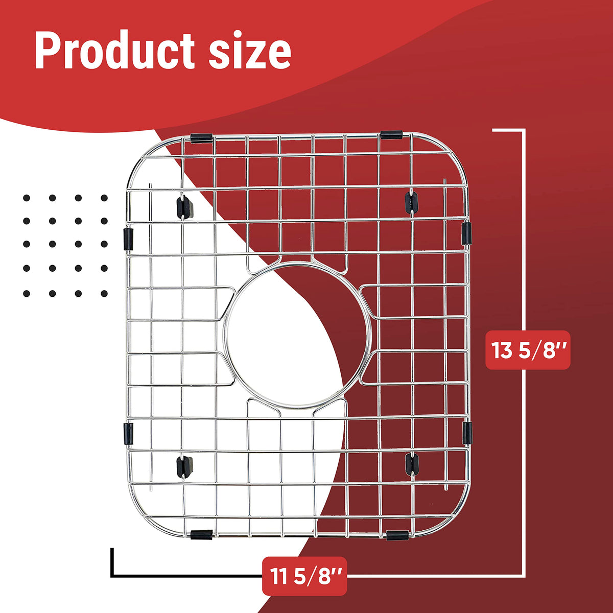 Granatan stainless steel bottom grid provides durable support for heavy pots.