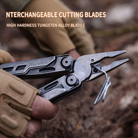 GrandHarvest folding scissors with serrated blades for smooth cutting.