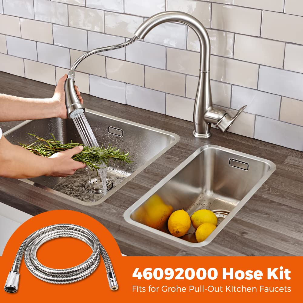 Installation view of Grandiance hose kit simplifying sink upgrades