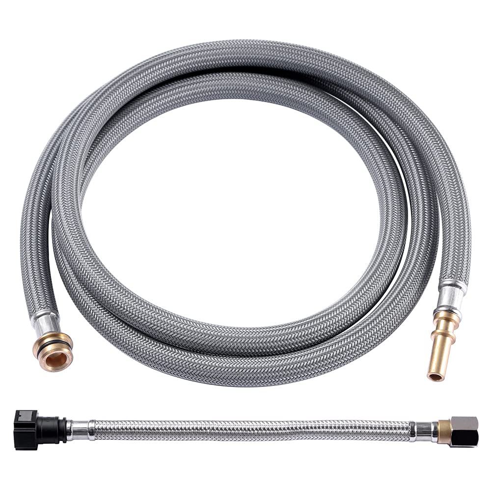 Grandiance pull-out hose 59-inch highlights durable brass connectors for easy installation.