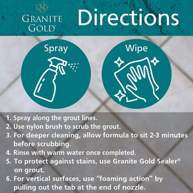 Granite Gold Grout Cleaner used on kitchen countertops and grout lines