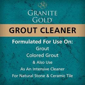 Granite Gold Grout Cleaner packaging with four brushes included