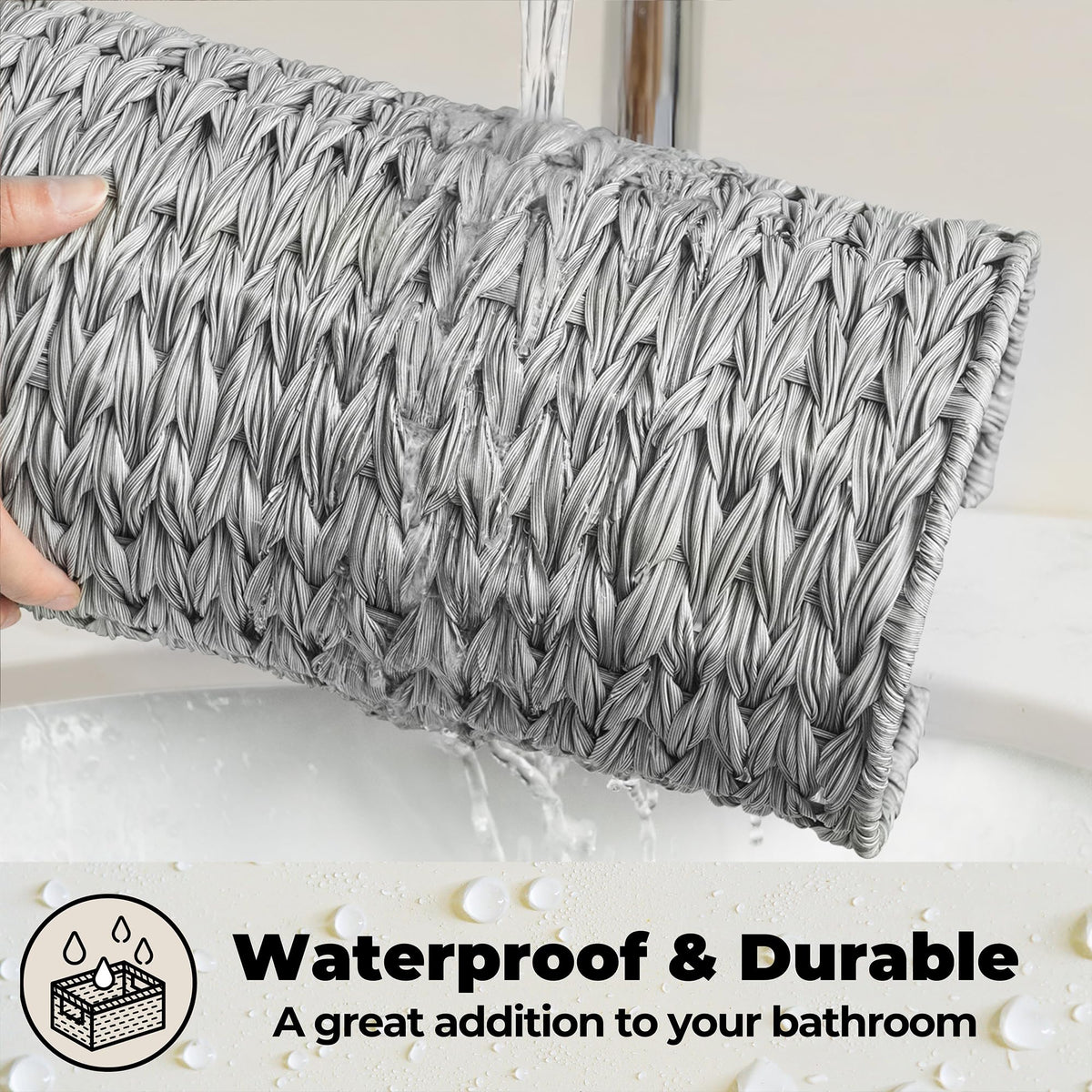 GRANNY SAYS rustproof frame ensures durability in humid bathrooms.