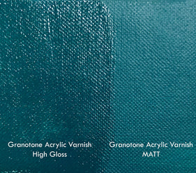 GRANOTONE Clear Coat matte finish panel application creates even, durable protection for artworks.