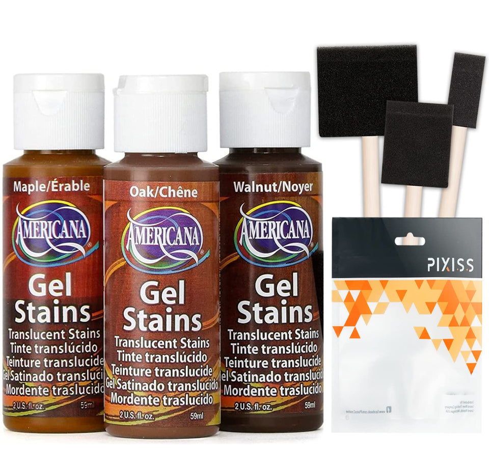 GRAS Art Bundles Americana Gel Stain Walnut 2oz bottle for even coverage and rich color