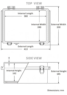Gratury junction box includes mounting panel for PCB or terminal blocks