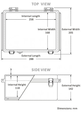 Gratury mounting panel inside the enclosure supports PCB installation