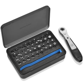 GreaTalent 37in1 mini ratchet set full view with compact design for tight spaces.