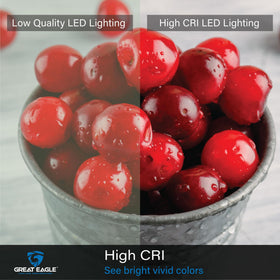 Great Eagle BR30 LED bulb saves energy compared to traditional bulbs