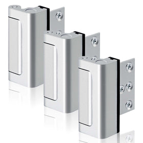 GreaTalent 3Pack door reinforcement lock in silver secures entry and deters tampering.