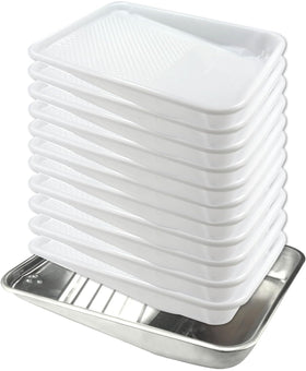 Greatandrew 11-pack plastic paint tray with liners for mess-free painting