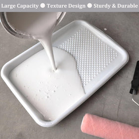 Greatandrew 2-inch-deep tray holds more paint for longer painting runs