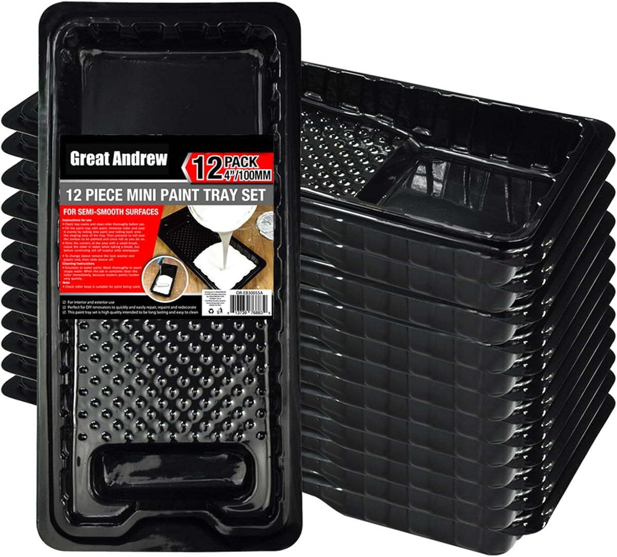 Greatandrew 4-inch paint tray liner pack for clean, efficient painting.