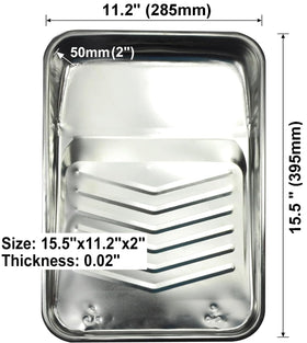 Greatandrew 9-inch metal tray with liner for durable reusable setup