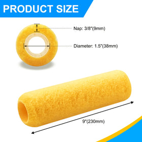 Dense polyester nap on Greatandrew rollers provides even paint transfer