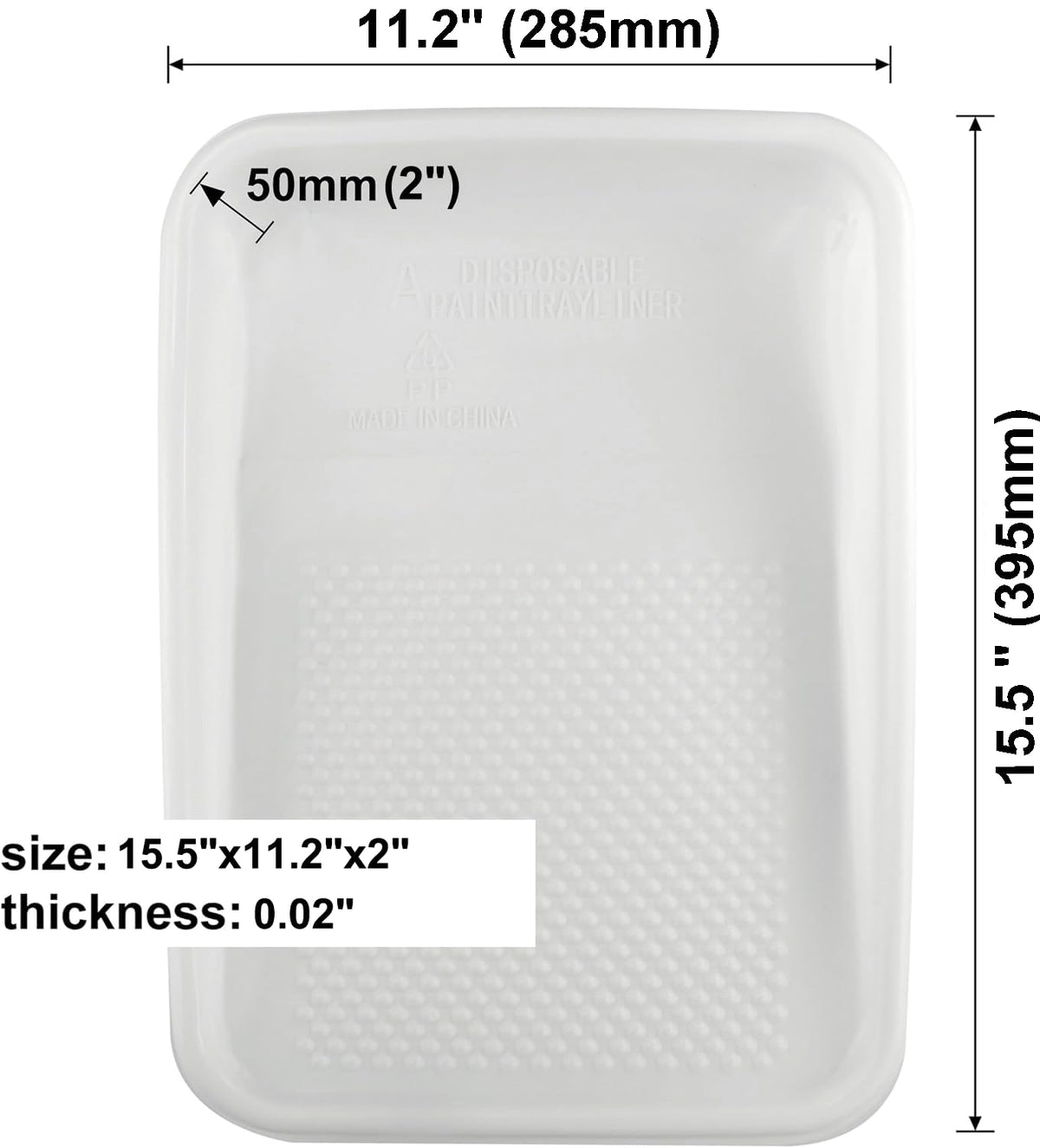 Greatandrew disposable liners provide quick cleanup during projects