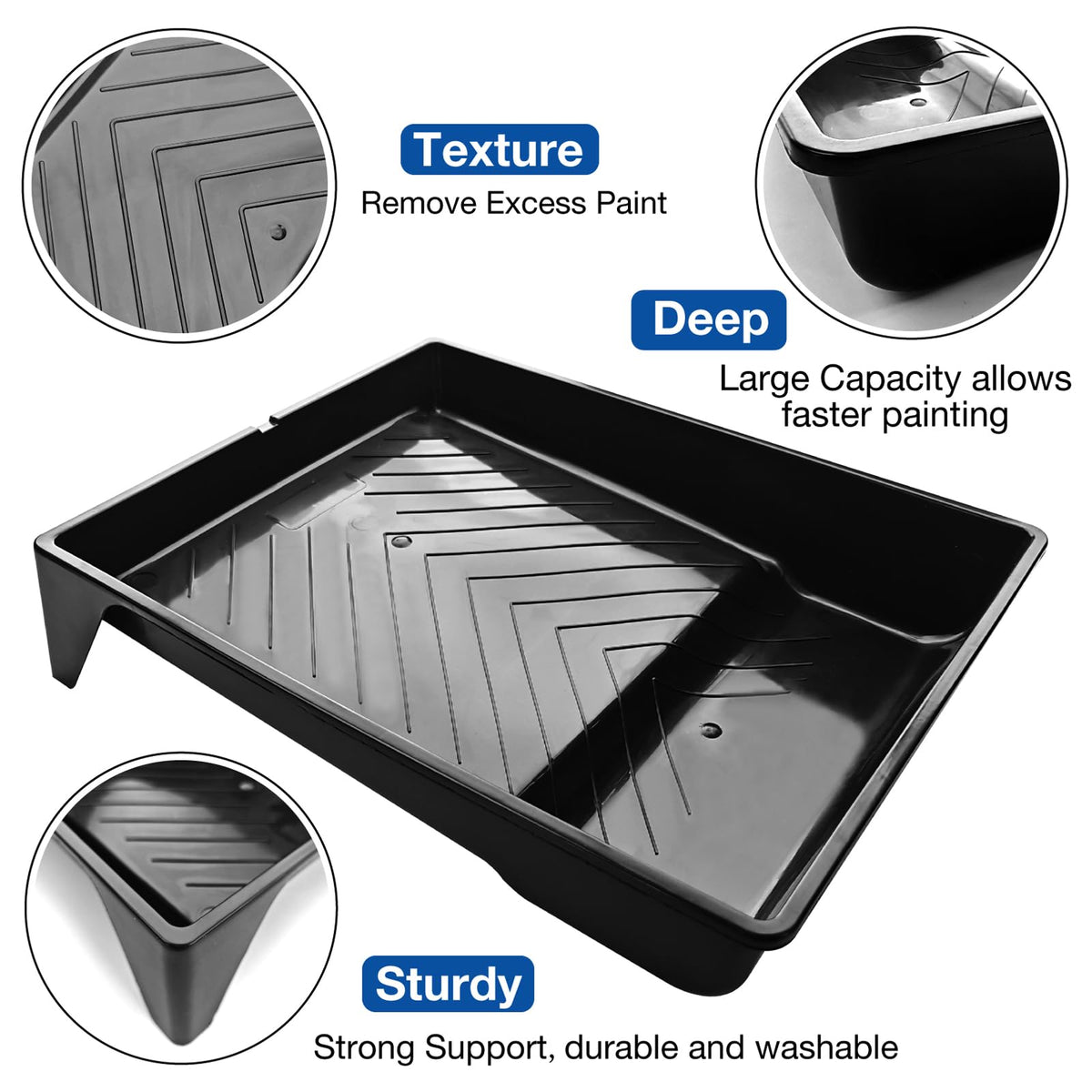 Greatandrew liner features textured surface that reduces drips.