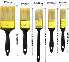 Greatandrew 1.5-inch flat brush for mid-sized surfaces and tight spots