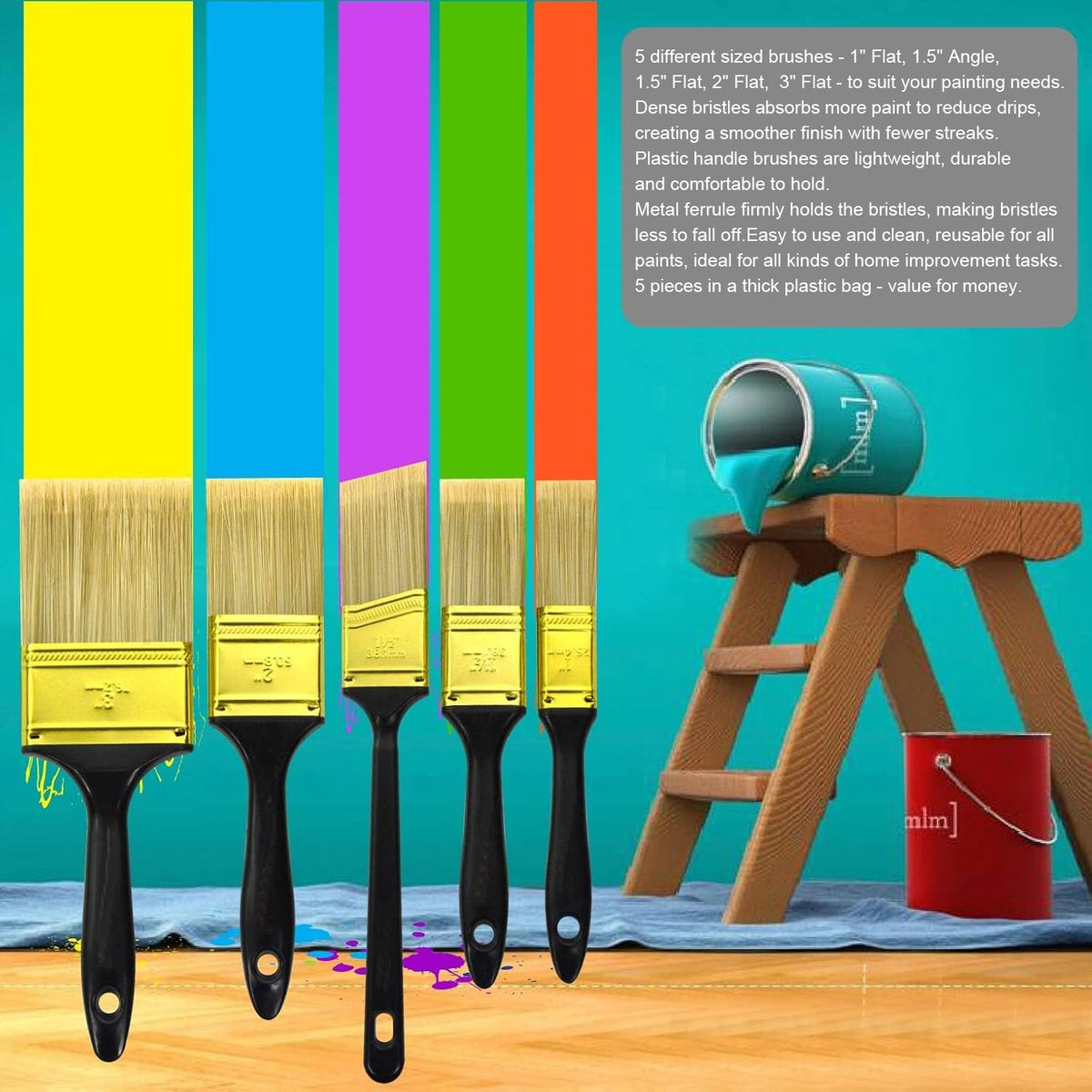 Greatandrew brush pack on display for versatile home projects