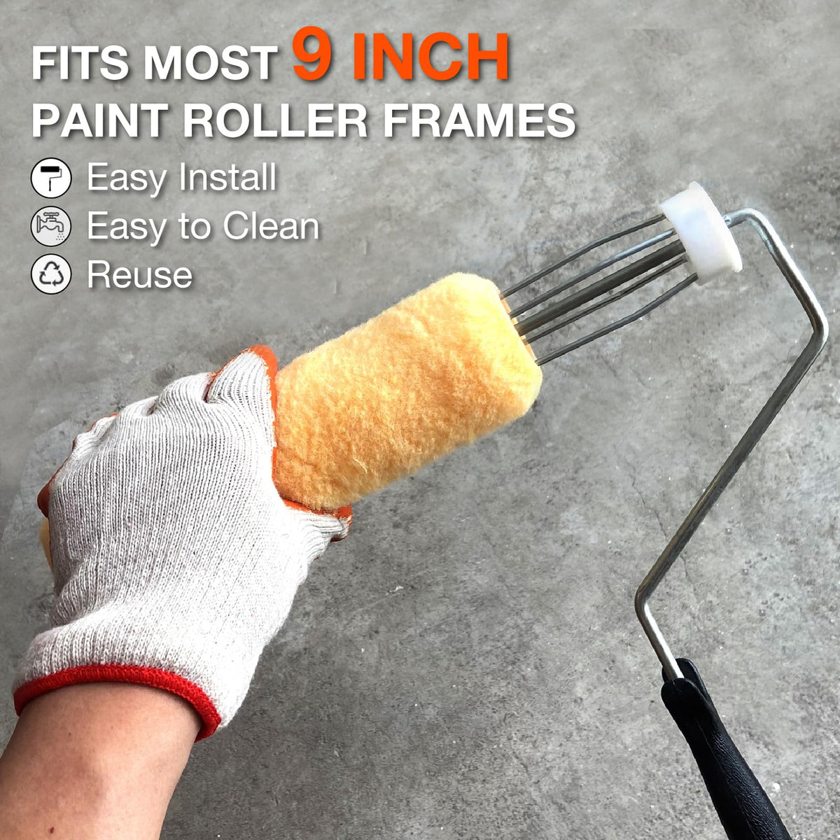 Greatandrew rolls work with indoor and outdoor paints on walls and ceilings