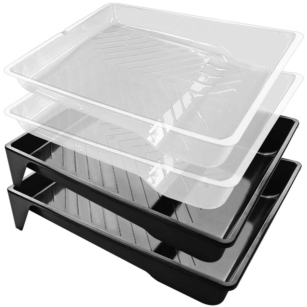 Greatandrew paint tray 9-inch with deep grooves for even paint distribution.