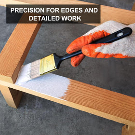 Greatandrew plastic-handled brushes with a durable ferrule for long-lasting use.