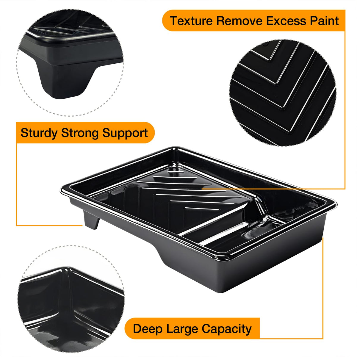 Greatandrew plastic 7-inch tray shown for durable use on walls and furniture
