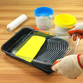 Greatandrew quick drain grooves allow easy paint return to can