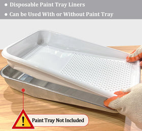 Greatandrew textured liner filters excess paint to minimize drips and splatters.