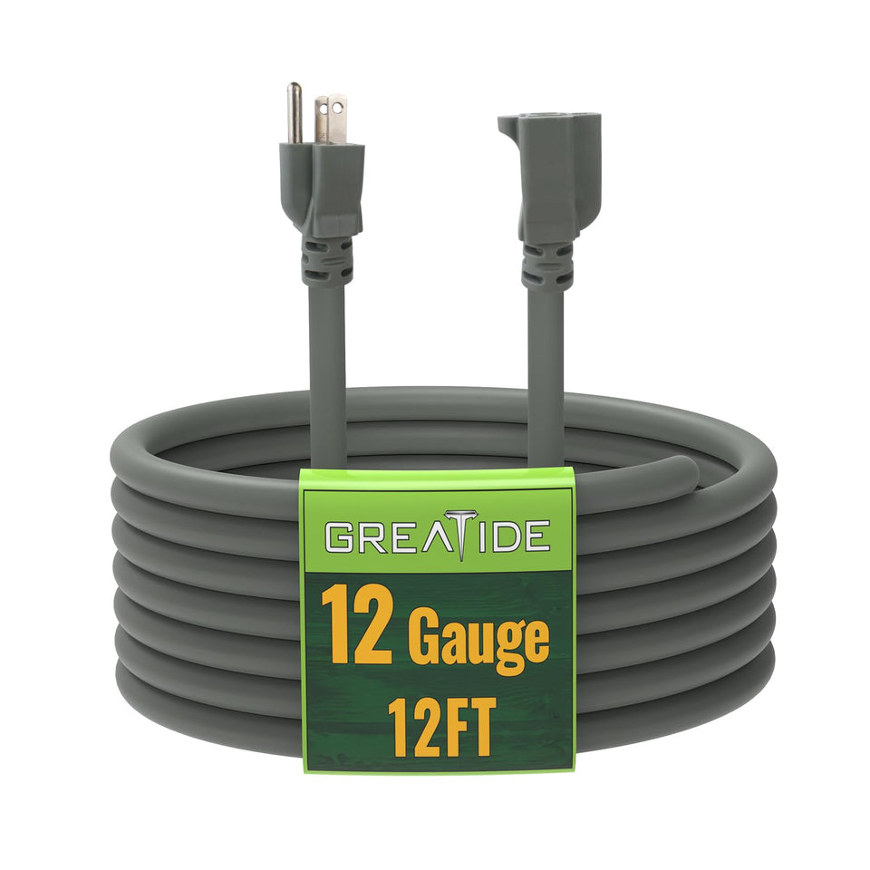 GREATIDE 12 ft outdoor extension cord ready for garden tools and seasonal lights