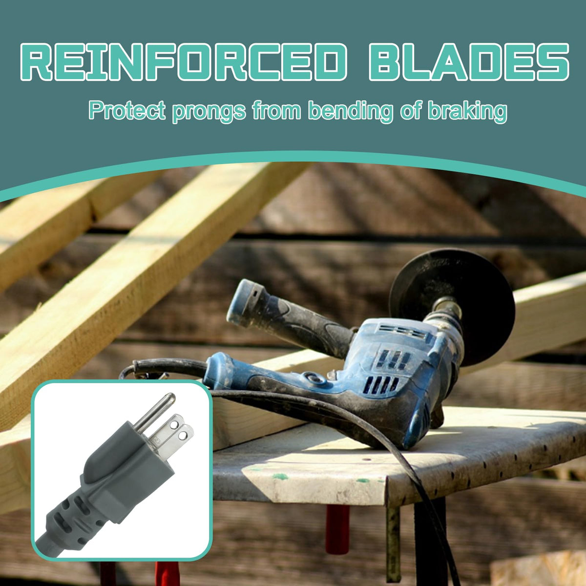 GREATIDE grounded plug with reinforced blades adds durability in cold weather