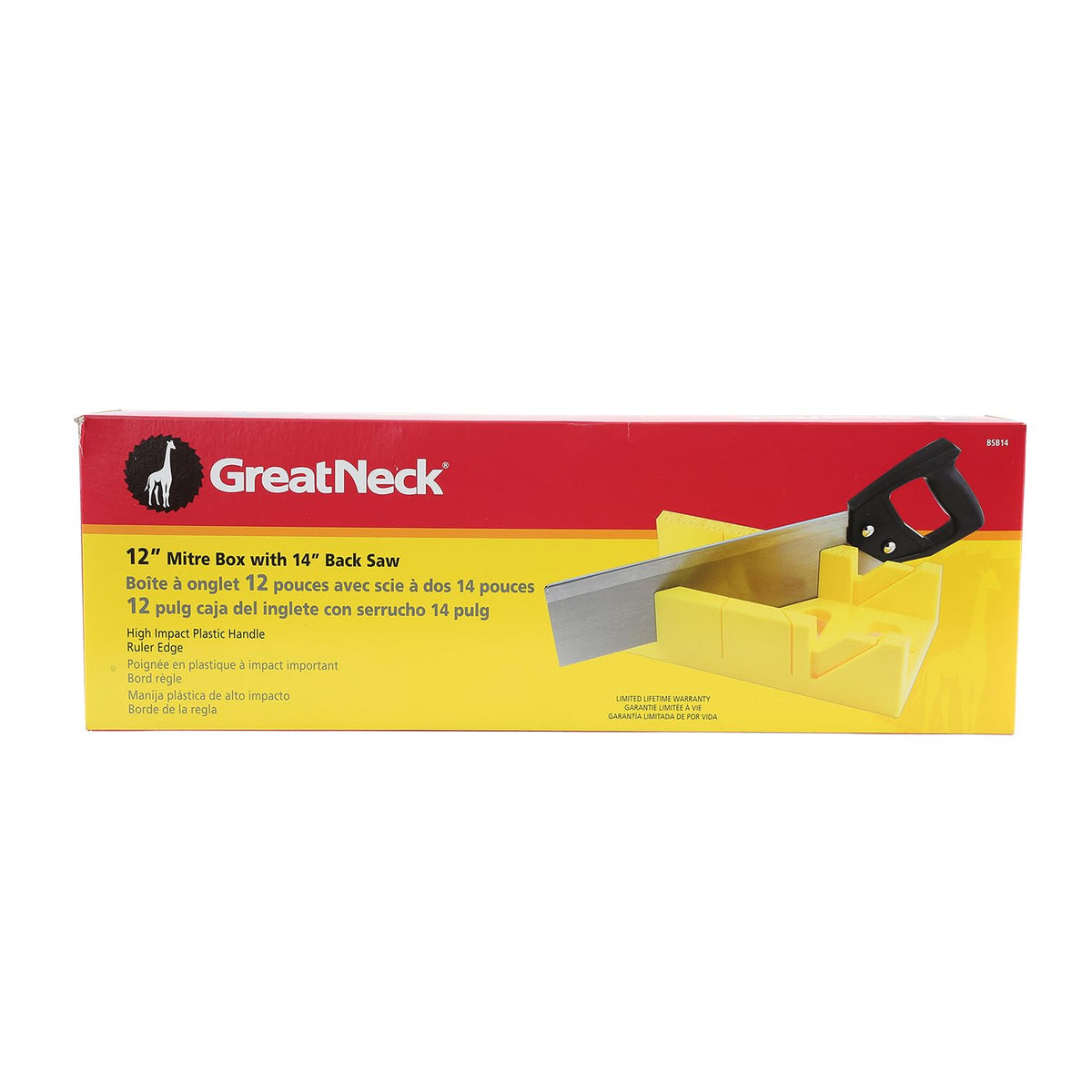 Great Neck BSB14 steel back saw with a sturdy handle for control