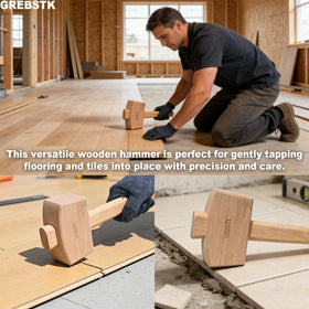 GREBSTK Beech Wood Mallet with durable polished surface