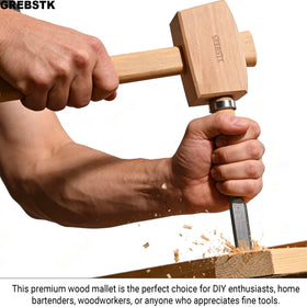 GREBSTK Beech Wood Mallet gift-ready tool for hobbyists