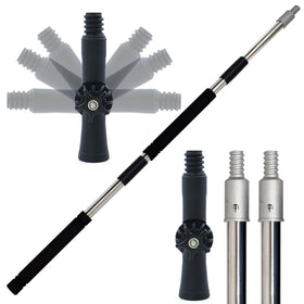 Greeily paint roller extension pole extended for versatile reach from the ground