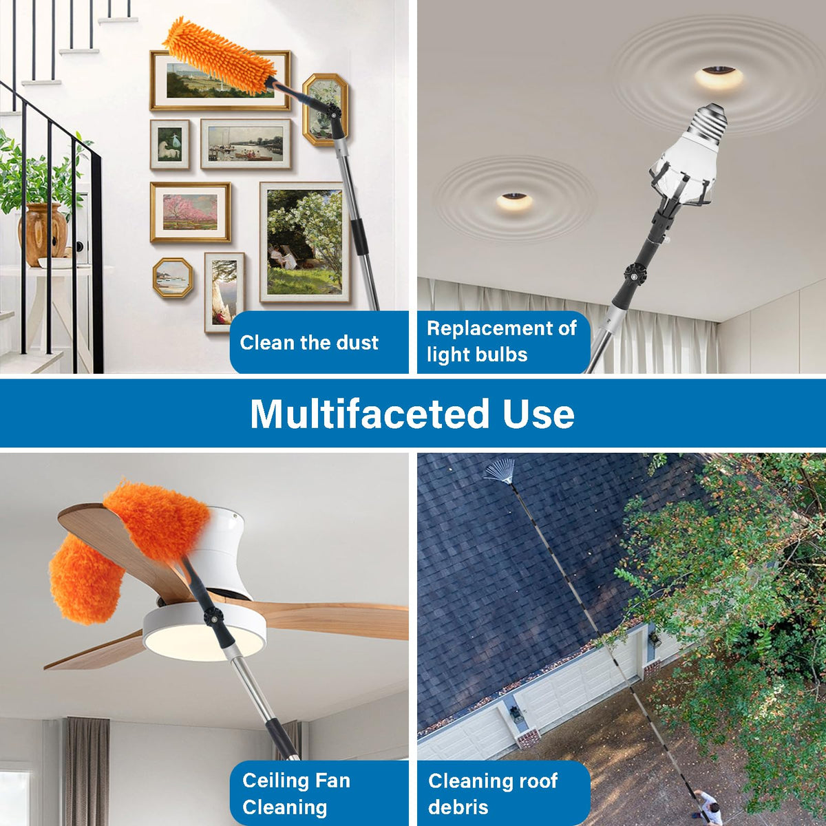 Greeily universal threaded tip accepts diverse attachments for painting and cleaning