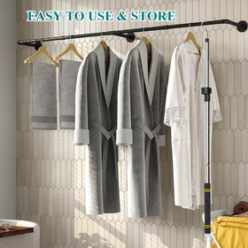 Greeily clothes hanger reaching hook extends reach for high storage areas