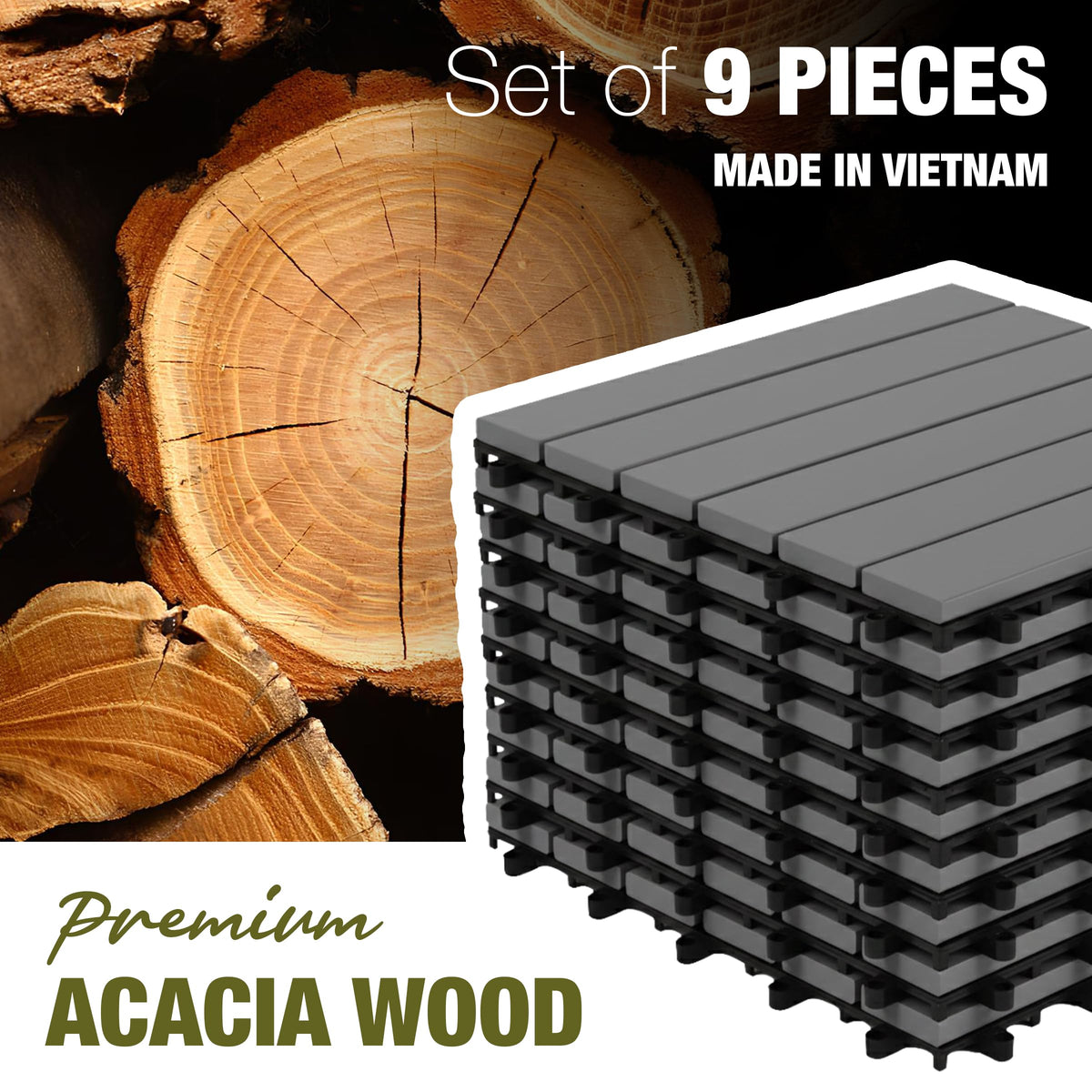 GREEN ALLUVIUM acacia wood texture with natural grain