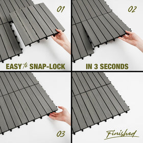 GREEN ALLUVIUM gray striped pattern on deck tile