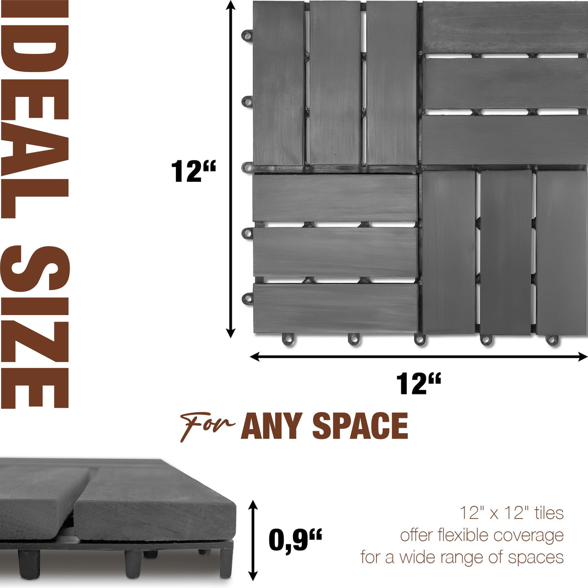 Green Alluvium interlocking system close-up shows a secure snap-together tile for easy installation.