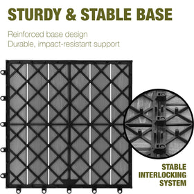 GREEN ALLUVIUM outdoor flooring assembly demonstrates layout