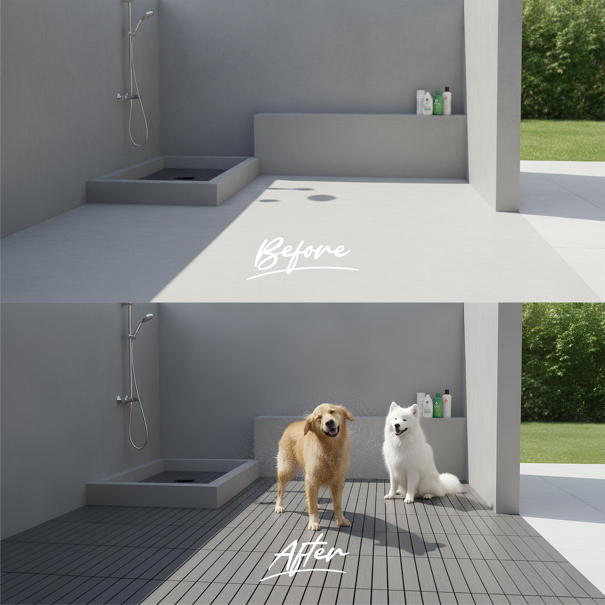 GREEN ALLUVIUM patio or balcony use with deck tiles