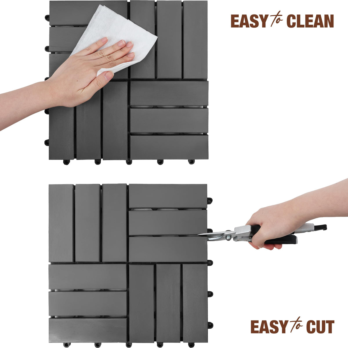 Green Alluvium raised drainage base helps prevent water pooling on wet surfaces.