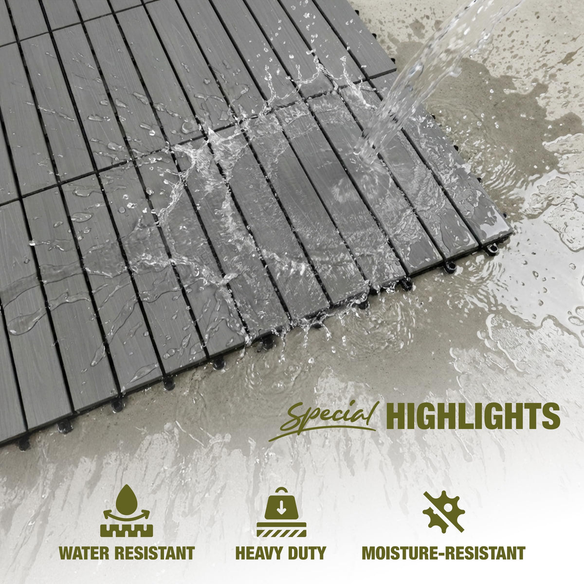 GREEN ALLUVIUM smooth surface for barefoot comfort