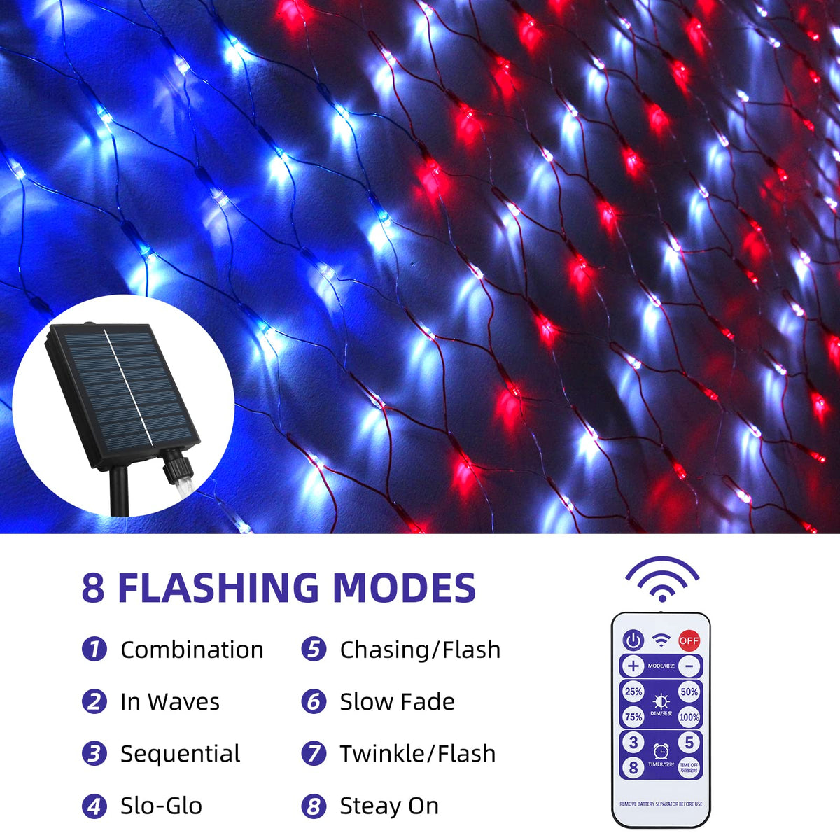 Green Convenience IP65 outdoor flag net lights withstand rain for outdoor use