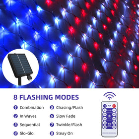 Green Convenience IP65 outdoor flag net lights withstand rain for outdoor use