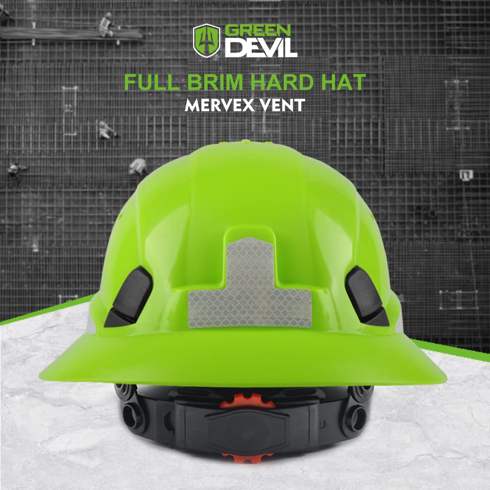 Green Devil chin strap with chin cup for stable wear on busy sites
