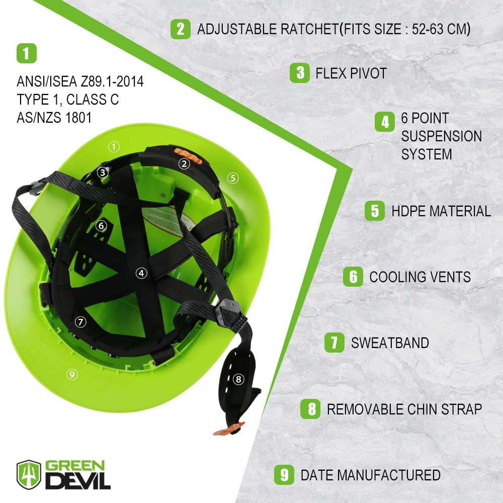 Green Devil cooling towel included to stay cool during hot outdoor work