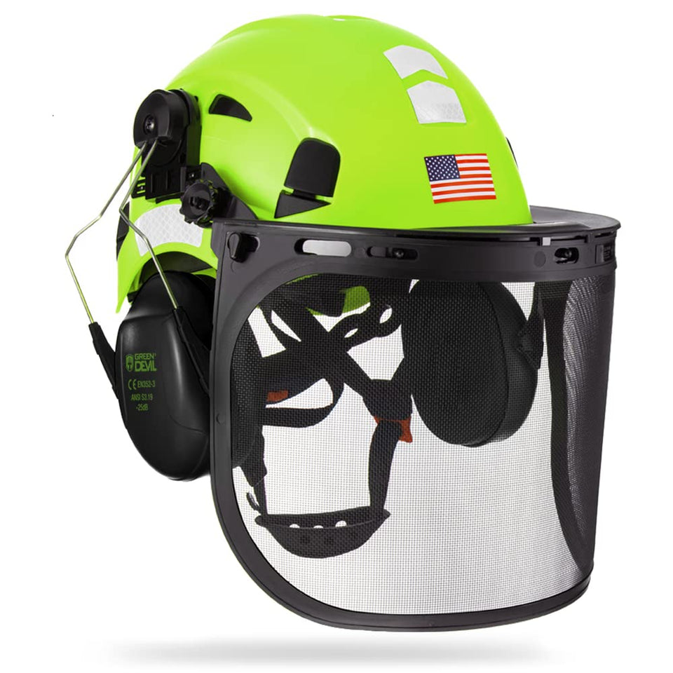 GREEN DEVIL forestry helmet – overall view, durable protection for demanding outdoor work.