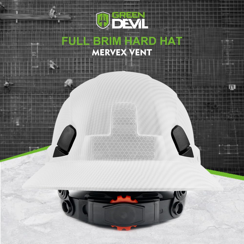 Green Devil hydrographic transfer pattern adds distinctive, stylish construction gear